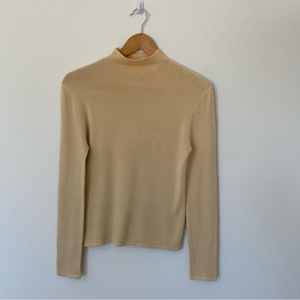 GAP Butter Yellow Mock Neck Longsleeve